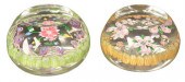 TWO PERTHSHIRE MILLEFIORI GLAS