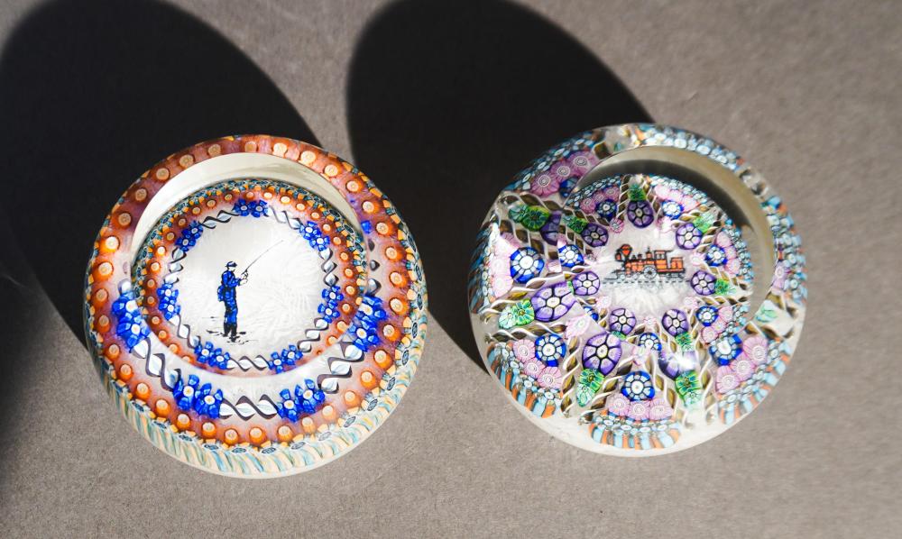 TWO PERTHSHIRE TRANSFER-DECORATED