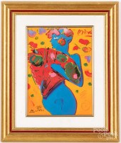 TWO PETER MAX SIGNED PLAQUESTw
