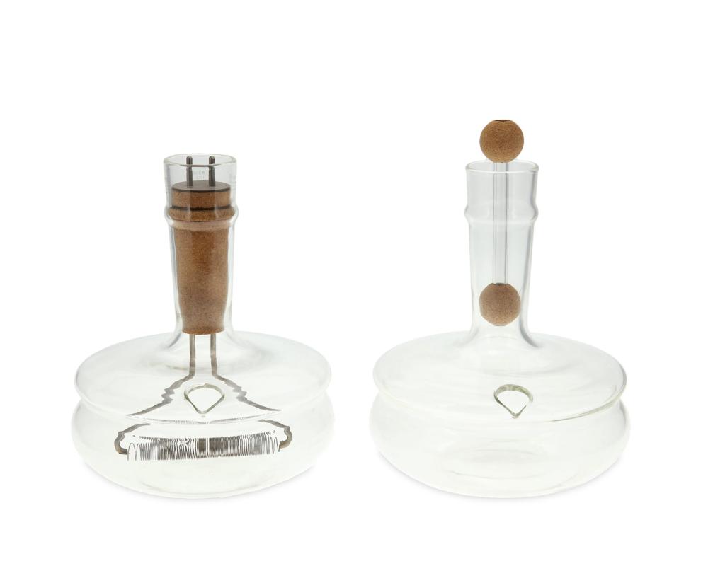 TWO PETER SCHLUMBOHM GLASSWARE