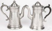 TWO PEWTER COFFEEPOTS<br>Two p