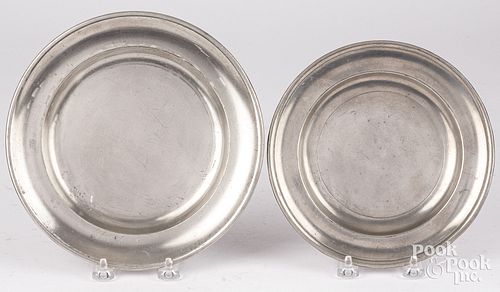 TWO PHILADELPHIA LOVE PEWTER