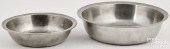 TWO PHILADELPHIA PEWTER BASINS