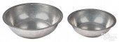 TWO PHILADELPHIA PEWTER BASINS