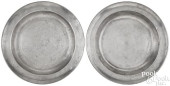 TWO PHILADELPHIA PEWTER DEEP D