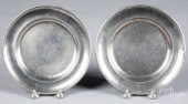 TWO PHILADELPHIA PEWTER PLATES