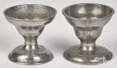 TWO PHILADELPHIA PEWTER SALTST