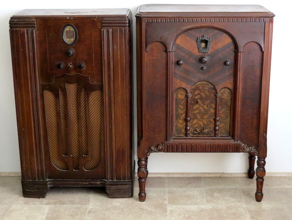 TWO PHILCO FLOOR MODEL RADIOSTwo