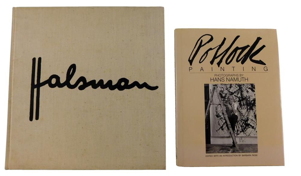 TWO PHOTO BOOKS, "POLLOCK PAINTING"