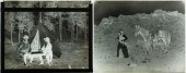 TWO PHOTOGRAPHIC GLASS NEGATIV