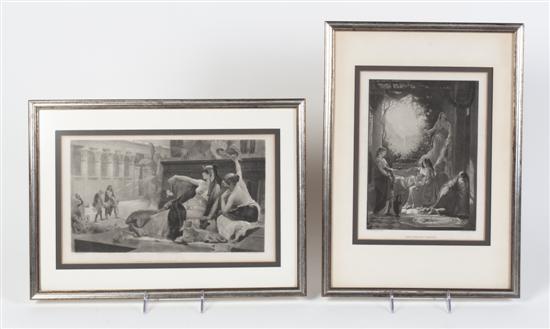 Two Photogravures comprising