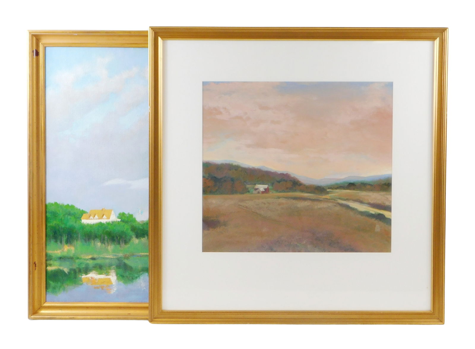 TWO PICTURESQUE PAINTINGS,