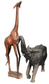 TWO PIECE AFRICAN SCULPTURAL L