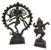 TWO PIECE BRONZE LOT TO INCLUD