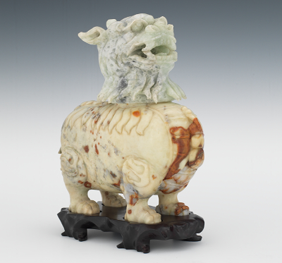 Two-piece Carved Hardstone