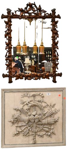 TWO PIECE CARVED WALL HANGING
