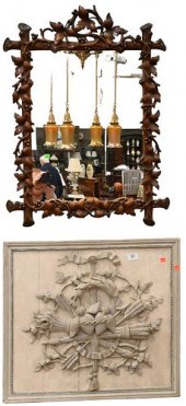 TWO PIECE CARVED WALL HANGING