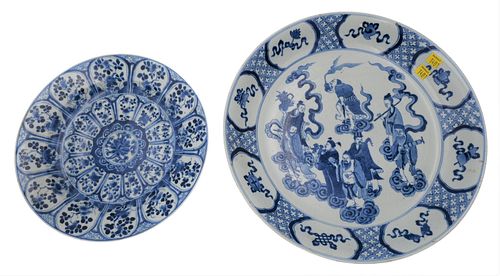 TWO PIECE CHINESE BLUE AND WHITE