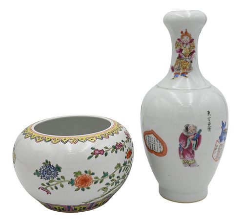 TWO PIECE CHINESE PORCELAIN