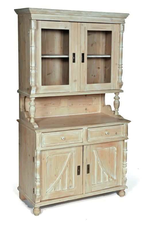 TWO PIECE CUPBOARD. Probably