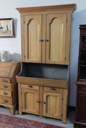 TWO PIECE DRY SINK. Poplar hav