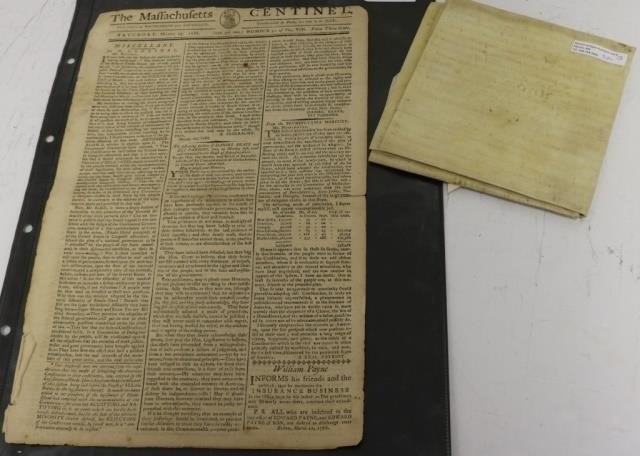 TWO PIECE EPHEMERA LOT TO