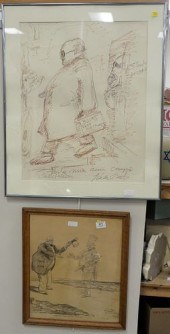 TWO PIECE GROUP OF SATIRICAL I