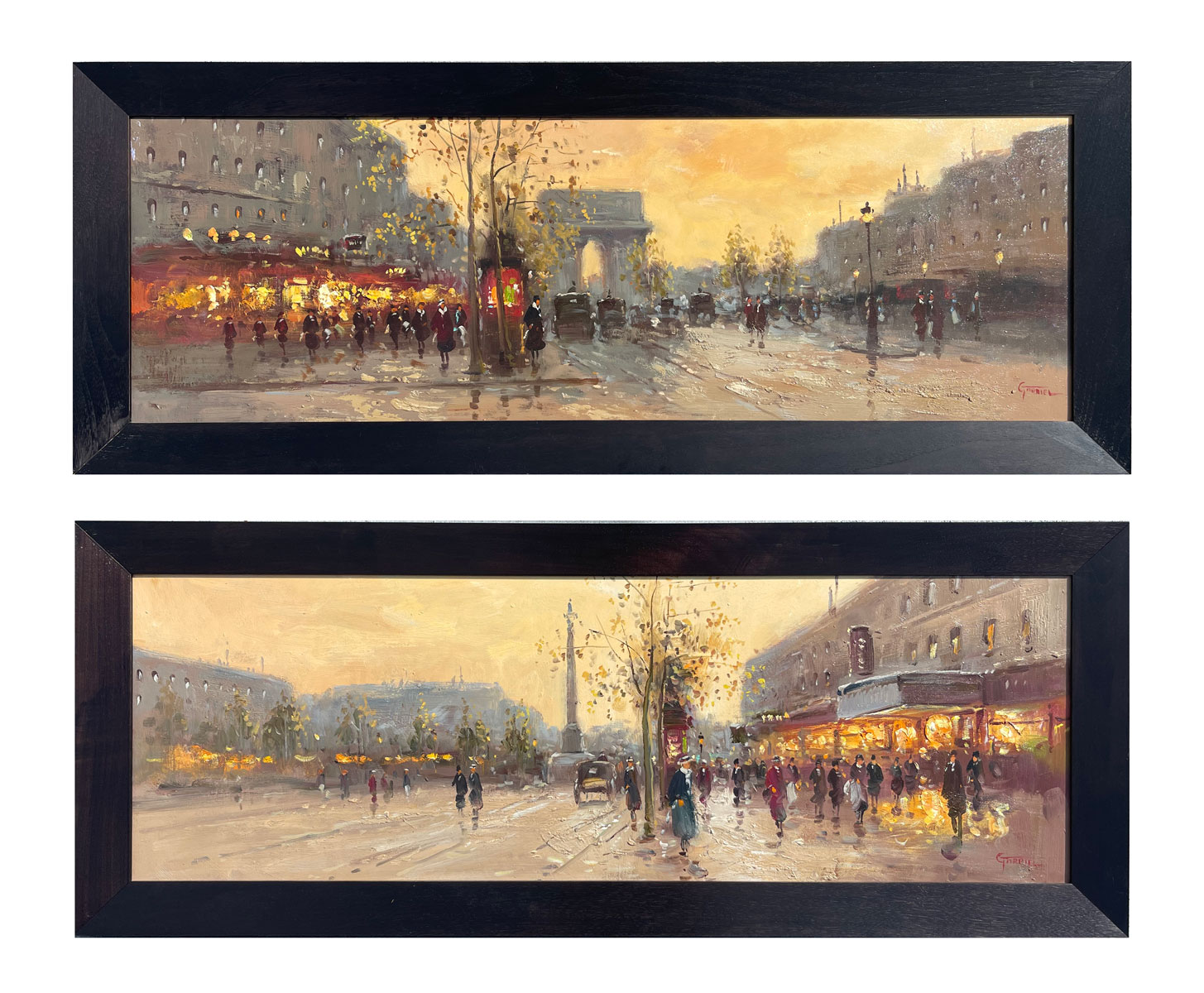 TWO PIECE ILLEGIBLY SIGNED PARISIAN
