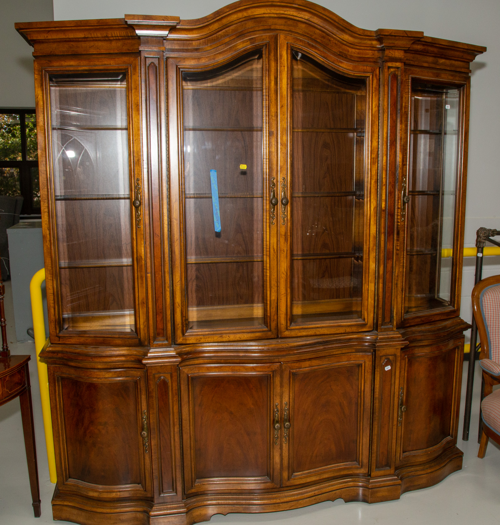 TWO PIECE ILLUMINATED CABINET .