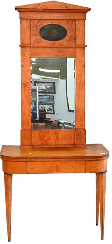 TWO PIECE LOT BIEDERMEIER FRUITWOOD