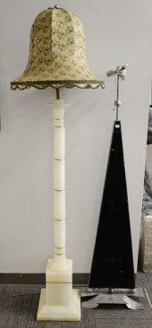 TWO PIECE LOT OF ALABASTER AND