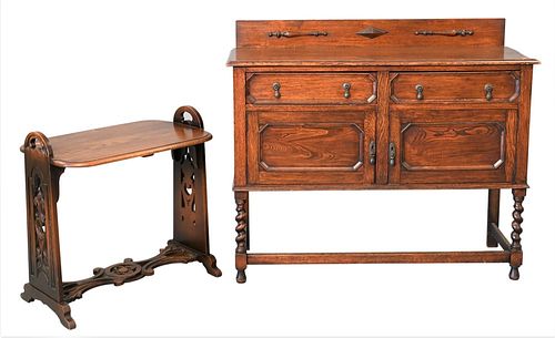 TWO PIECE LOT, TO INCLUDE AN OAK