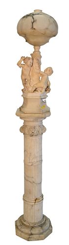 TWO PIECE LOT, TO INCLUDE ALABASTER