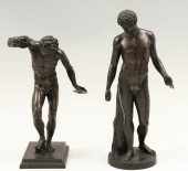 TWO PIECE MALE NUDE BRONZE LOT