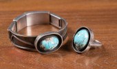 TWO PIECE NATIVE AMERICAN SILV