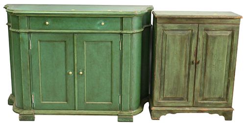 TWO PIECE PAINTED FURNITURE