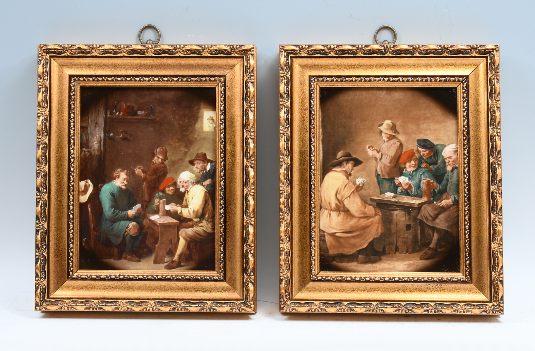 TWO PIECE PORCELAIN PLAQUE LOT: