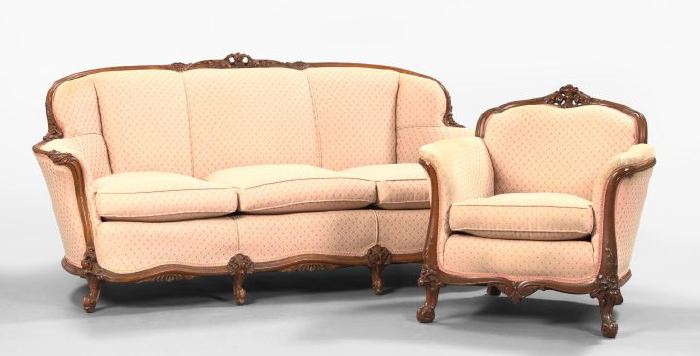 Two-Piece Rococo Revival Mahogany
