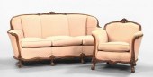 Two-Piece Rococo Revival Mahog