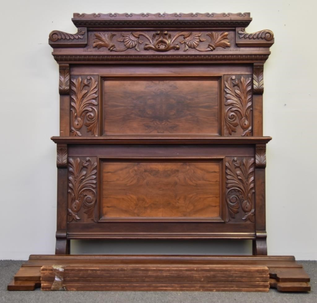 Two-piece Victorian walnut