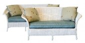 TWO PIECE WICKER LOT, TO INCLU