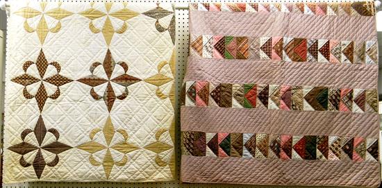 Two pieced cotton patchwork quilts