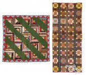 TWO PIECED CRIB QUILTS, LATE 1
