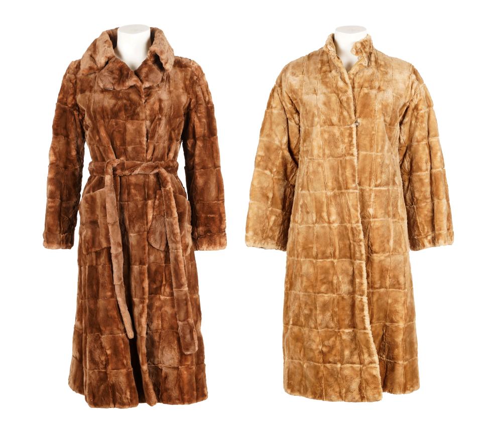 TWO PIECED FUR COATSthe dark brown: