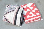TWO PIECED QUILTS. Both from a