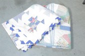 TWO PIECED QUILTS. Both from a