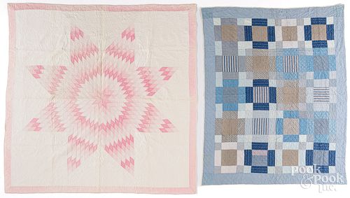 TWO PIECED QUILTS, EARLY 20TH C.Two