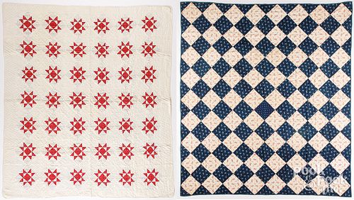 TWO PIECED QUILTS, LATE 19TH
