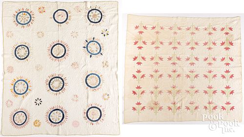 TWO PIECED QUILTS, LATE 19TH