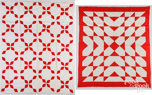 TWO PIECED QUILTS, MID 20TH C.Two